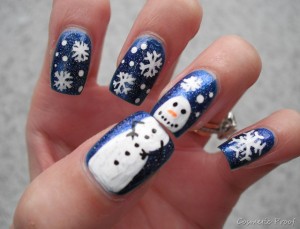 Sneeuwpop Nail Art