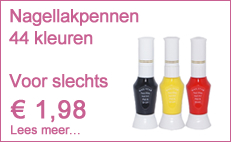 Nagellakpennen Zwart Geel Rood